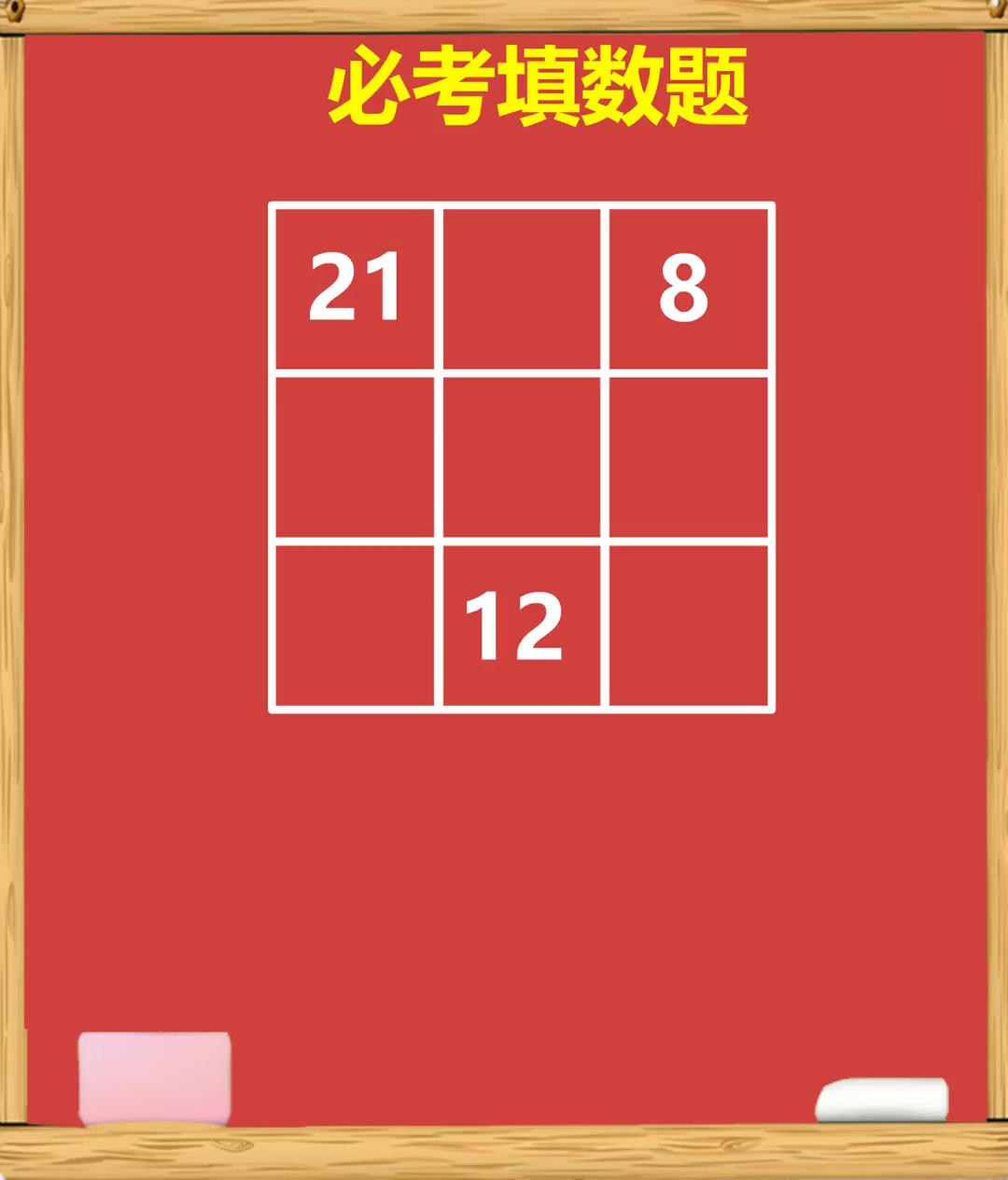 必考填数问题只需一招