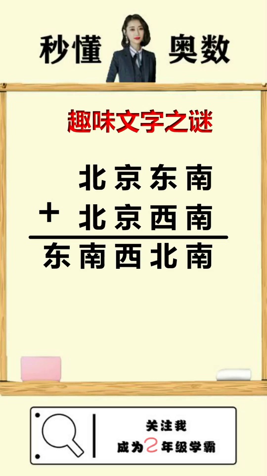 文字之谜问题很简单只