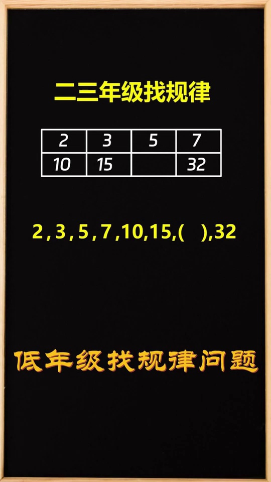 低年级找规律你学会了