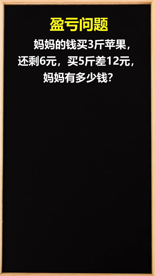 画线段图秒解盈亏问题