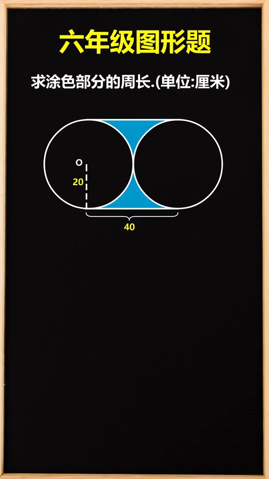 图形题求涂色部分周长